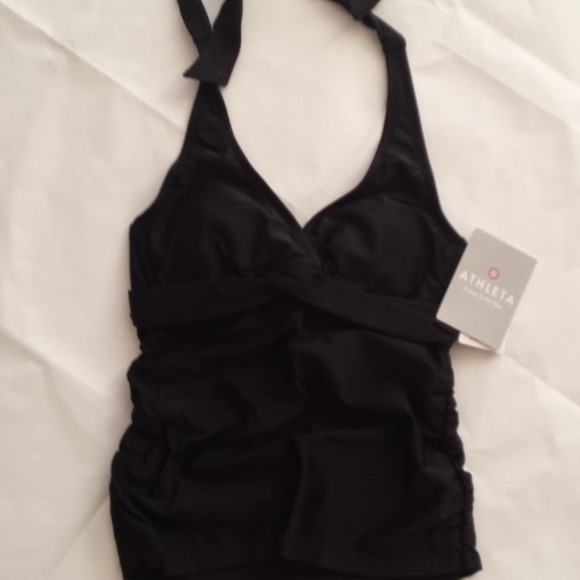 ATHLETA Black Tara Halter Tankini Top NWT - Picture 6 of 6